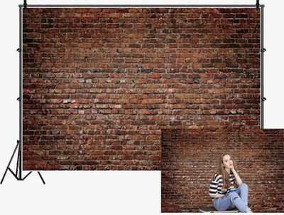 Red Brick Wall Backdrop Photo Prop xy166 7x5