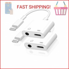  Apple MFi Certified 2-in-1 Charging  Audio Adapter for iPhone, Lightning to 3