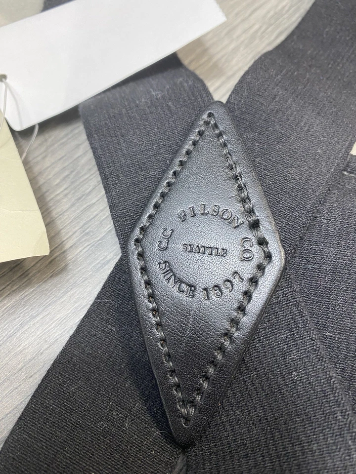 Tirantes Filson Tab Negro Talla Larga Algodón Brida Cuero Hecho en EE. UU. Nuevo Foto 3 de 4