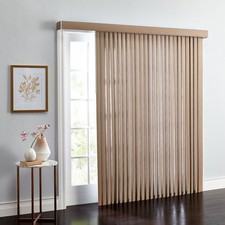 BrylaneHome Embossed Vertical Privacy Slat Blinds