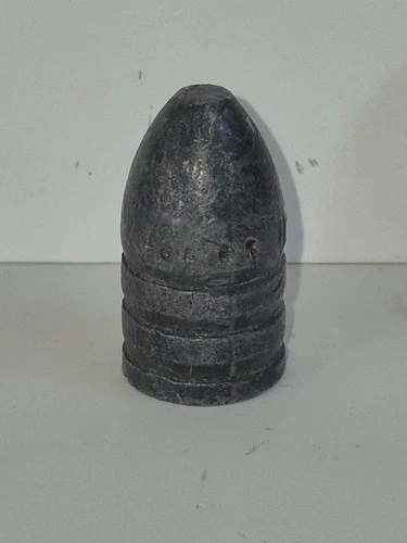 RARE .82 Caliber Civil War Minie Ball Bullet Marked 505 GR 502.79 Grains Undug