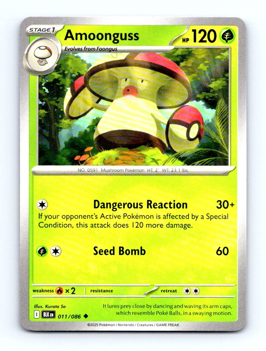 #11 2025 Pokemon Black Bolt * Amoonguss BASE