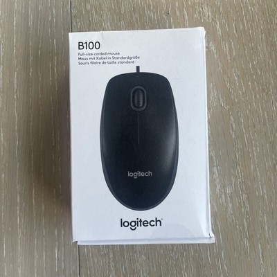 Logitech B100 kabelgebundene optische Tracking-Maus USB 3Tasten beidhändig schwarz