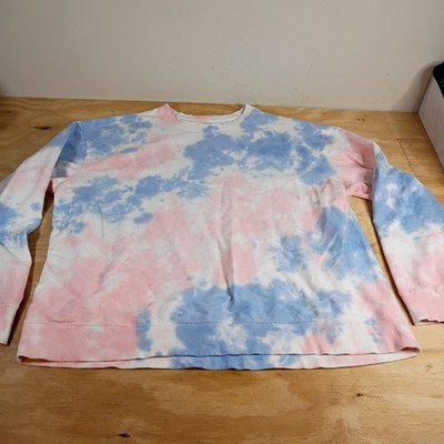 Original Use Mens XXL Tie Dye Sweatshirt Pastel Pink Blue Cotton Crewneck Target