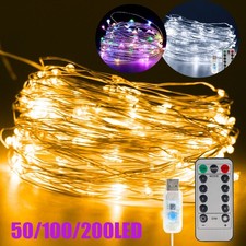 5m 10m 20m USB Plug in Micro Rice Wire Copper Fairy String Party LED Lights