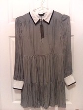 Small Women's Alice And Olivia Classics Mini Houndstooth Off White/ Black Dress