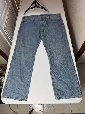 Polo Ralph Lauren Men Hampton Relaxed Straight Jeans 44X32 Blue Pocket Denim NEW