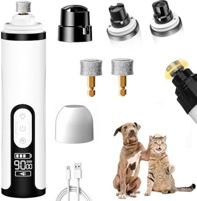 Heusom Silent Groom Pro Nail Grinder, Heusom Dog Nail Trimmer, Rechargeable USB