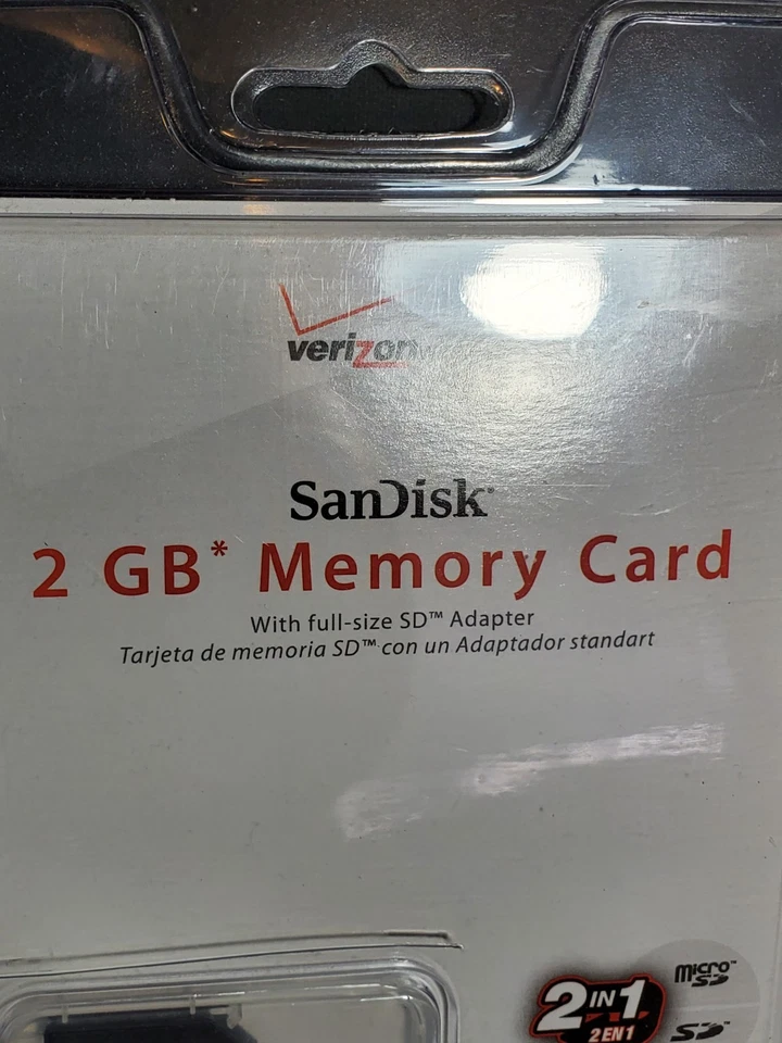 Verizon Micro SDHC 2GB Memory Card with Adapter-SEALED! DD2. - Image 4 of 4