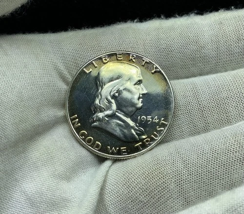 1954 Proof Silver Franklin Half Dollar 50C BRILLIANT STELLAR COIN! O396