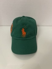 Polo Ralph Lauren Vintage Green Hat Cap TODDLER Kids 3 Adjust Big Pony