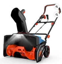 Corded Electric Snow Blower 15A LED Lights 12” Clearing New