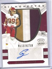 CHASE YOUNG 2020 PANINI CHRONICLES CROWN ROYALE SILHOUETTES PATCH AUTO RC #D /25