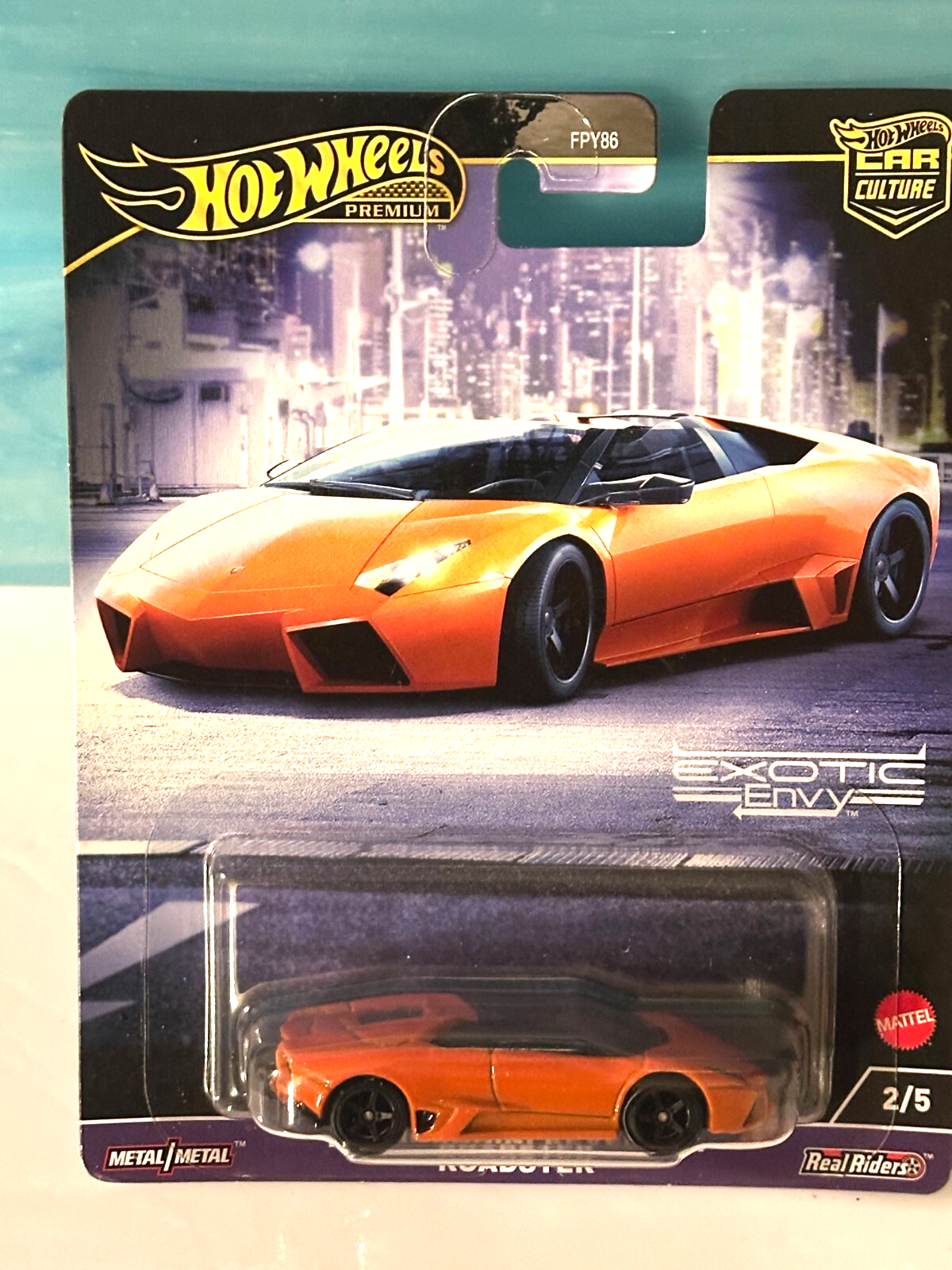 Hot Wheels Premium Exotic Envy 2009 Lamborghini Reventon Roadster Real Riders