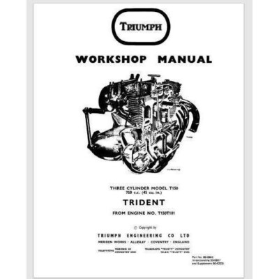 1969-1973 Triumph T150 Trident Factory Workshop Manual 248 pages