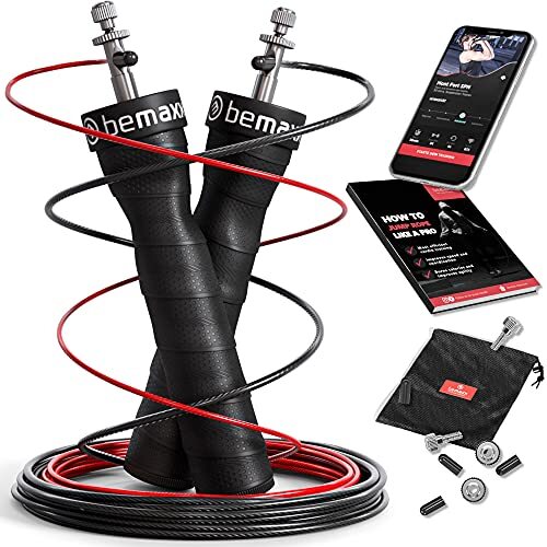 Comba Fitness Speed Rope + Guía de entrenamiento & Cuerda de Repuesto |