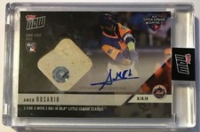 2018 Topps Now Amed Rosario #619A On Card Auto Game Used Base 17/99 Mets