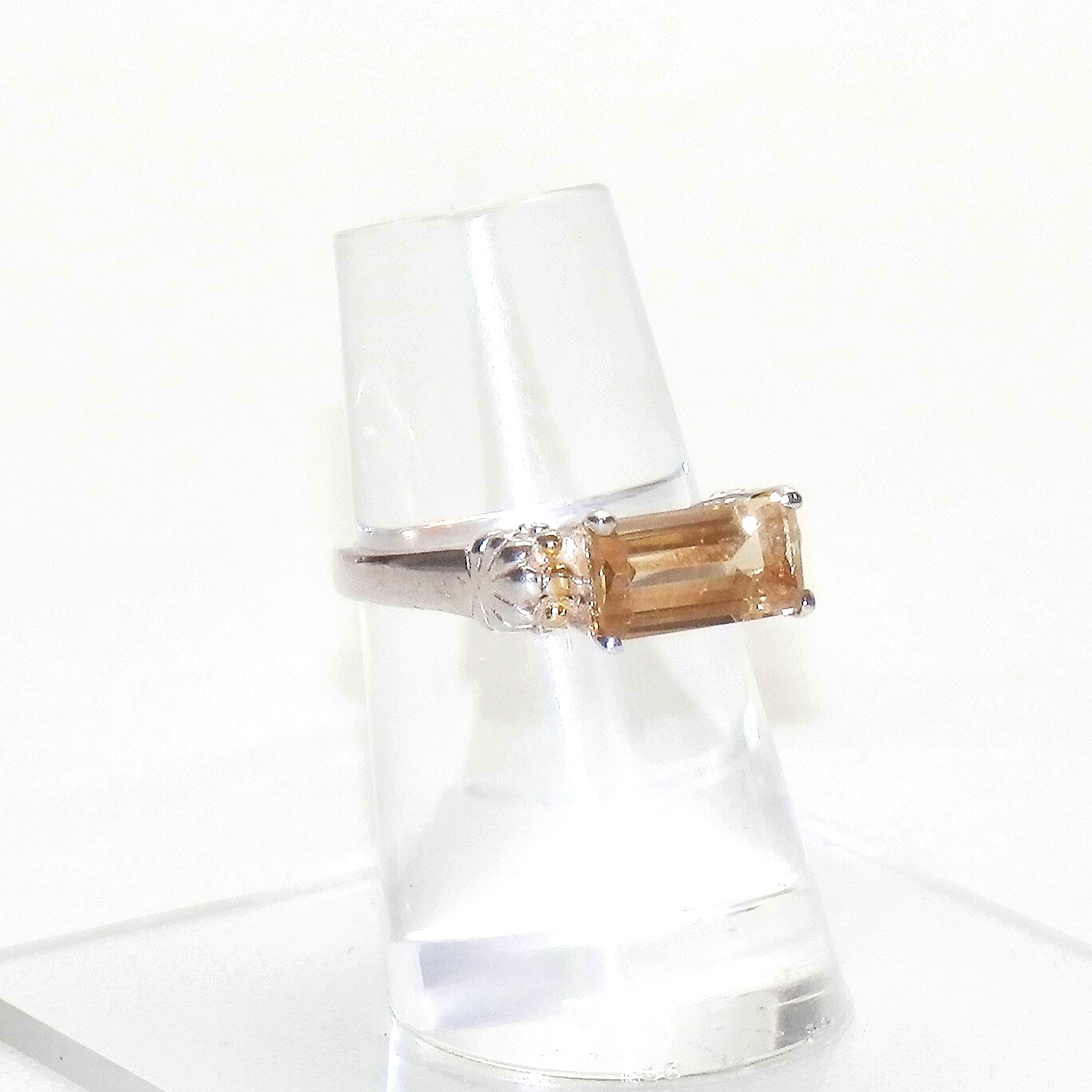 STUNNING Citrine Emerald Cut Rectangular 925 Ster… - image 1