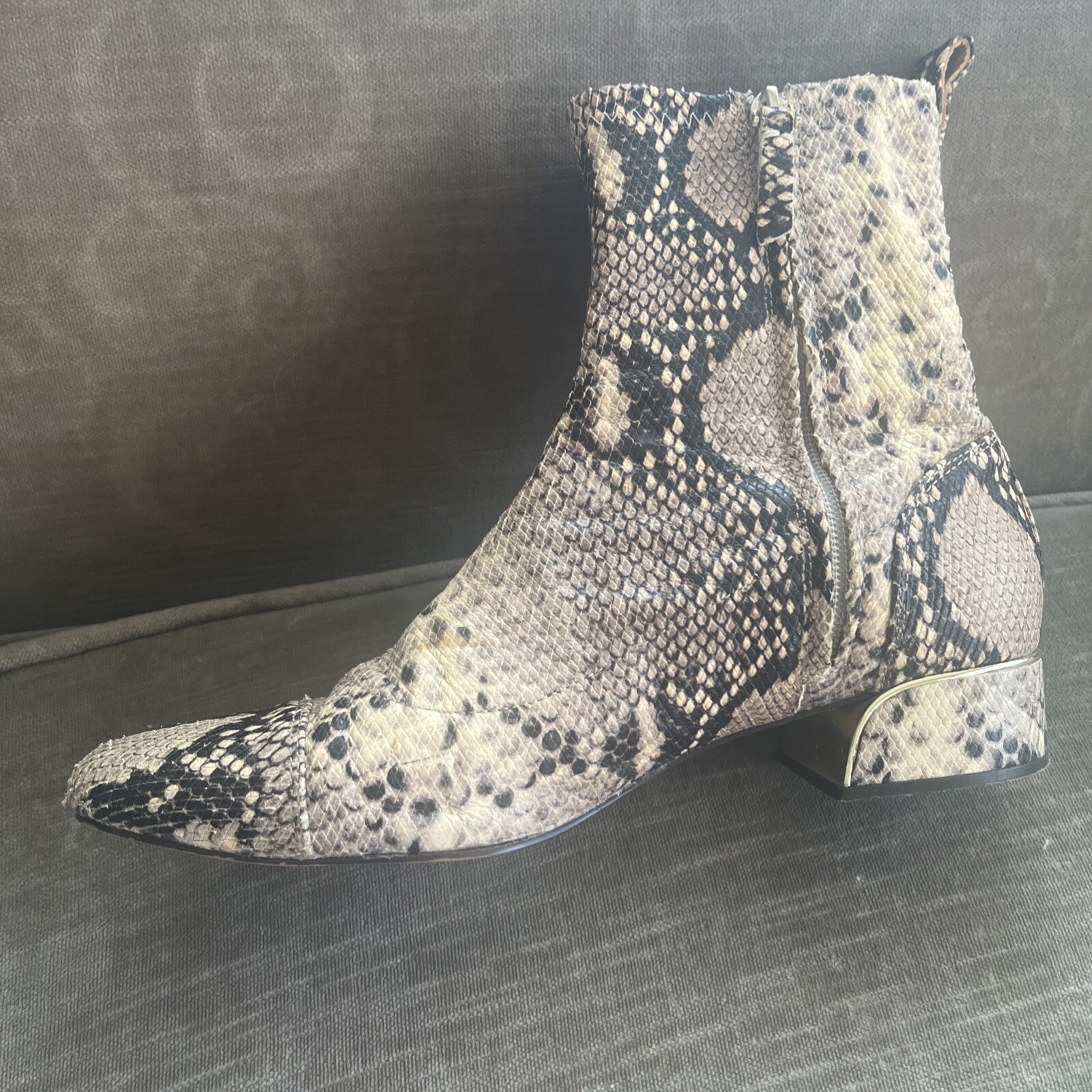 Massimo Dutti Python Inspired Booties Size 39 - image 7