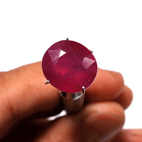 Certified 10.83 Cts Mozambique Natural Ruby High Grade Oval Faceted Cut Gemstone - Picture 9 of 12