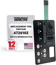 Pentair 472610Z Replacement Switch Membrane Pad for Pool and Spa Systems
