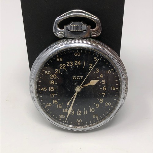 1943 Elgin 22J 16s GCT Grade 581 US Military WWII AN-5740 Pocket Watch 24HR RUNS