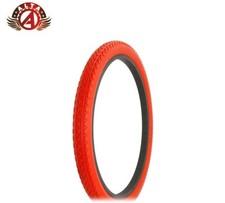 ALTA BICYCLE WIRE BEAD PERFORMANCE TIRE 24 x 2.125 RED HEAVY DUTY DIAMOND TREAD.