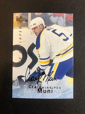 Craig Muni Signed 1995-96 UD Be a Player Auto Card #S14 Autograph