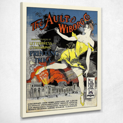 Ault E Wiborg Ad 088 Jules Chéret, jch6 quadro stampato su tela