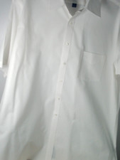 Vintage TownCraft Men's Crisp White Short Sleeve Size 17 1/2 - 34/35