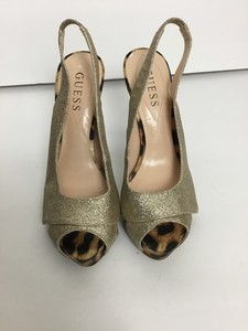 leopard open toe heels