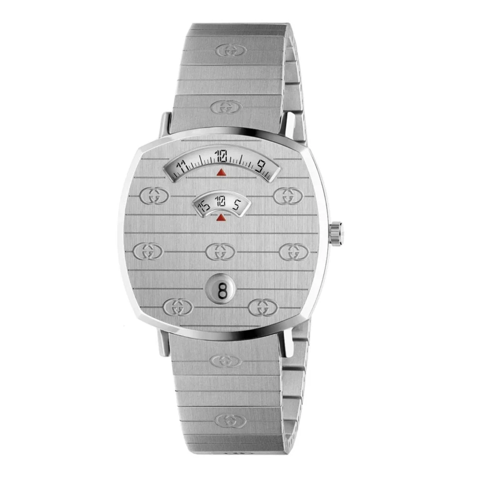 Gucci YA157401 Women's Grip WhiteSilver Dial Quartz Watch