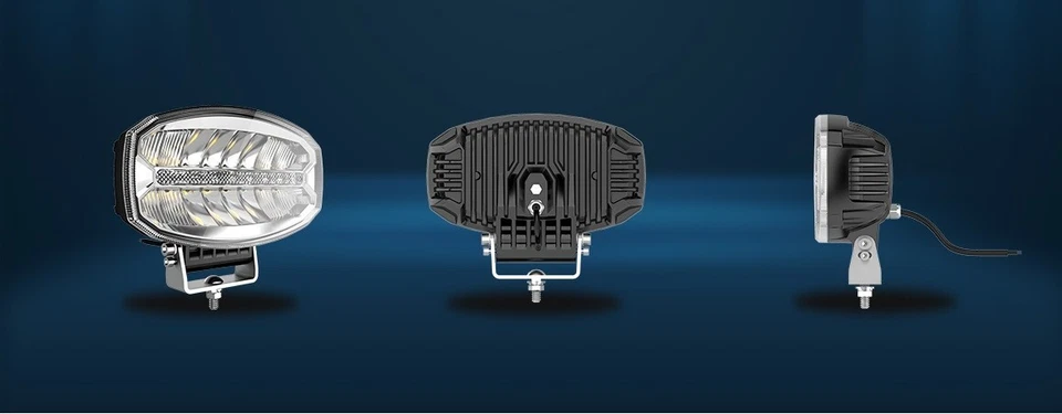 9" Jumbo Oval LED Combo Amber DRL Spot Light x2 For Volvo FL FE FMX FM4 FH E9 — 第 4/4 张图片