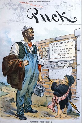 Lower Worker Wages 1898 A PUZZLING REPUBLICATION PHENOMENON Puck Keppler Cover