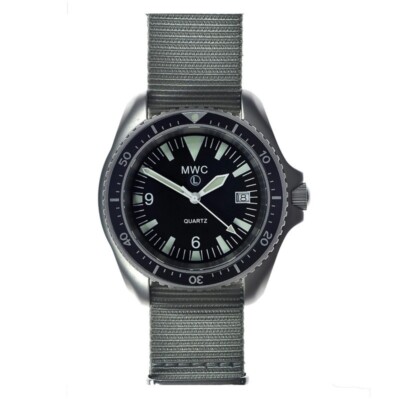 MWC 1999-2001 Pattern Quarz Stahl Datum Grau Schwarz Keramik Herrenuhr