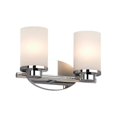 Sharyn 2-Light 8.25 in. Chrome Bathroom Vanity Wall Sconce by Volume Lighting