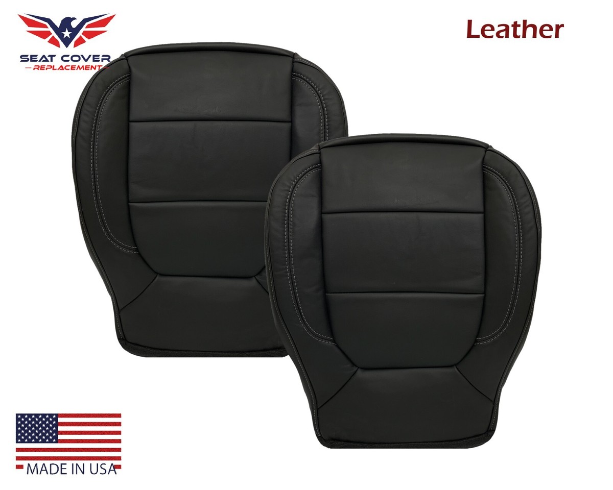 2019 2020 2021 Chevy Silverado WT 1500 2500 3500 Bottom Leather Seat Cover  Black