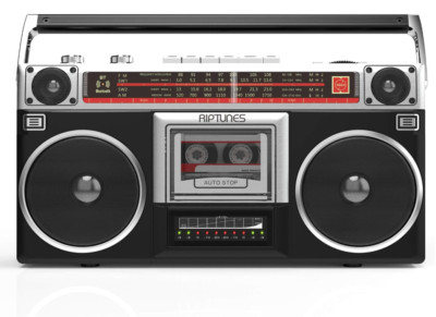 Retro Boombox Radio Cassette Player Recorder AM/FM Radio Wireless Streaming 80s