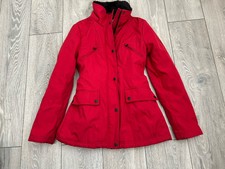 Jessica Simpson Red With Black Faux Fur Vestiaire Jacket/coat Size S/ch/p Modern