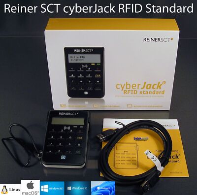 ReinerSCT CyberJack RFID Standard Smart Card Reader Online Banking ID Card