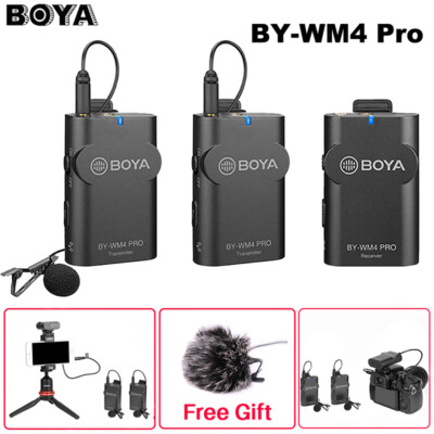 Boya BY-WM4 Pro K1 K2 Dual Channel 2.4G Wireless Studio Condenser Microphone