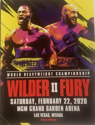 Tyson Fury vs Deontay Wilder 2 Official 2020 Program With Bout Sheet