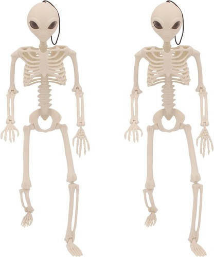 14" Alien Skeleton Halloween Decorations,2 Pack Full Body Skeleton ...
