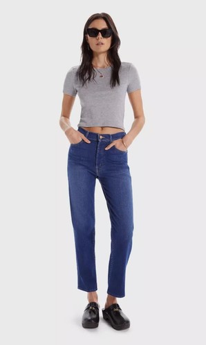 NWT $228 Blue Mother The Tomcat Snipped In The Bud Jeans 33 - Picture 2 of 4