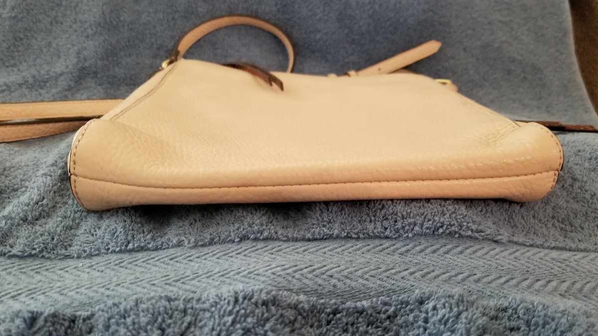G.I.L.I. Pebbled Leather in Nude Blush with Gold Hardware Glam-Aholic Lifestyle: Nude Large Pebble Shoulder Bag  main image 3
