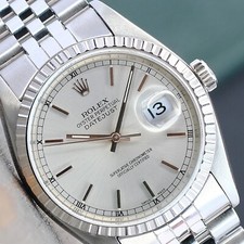 Rolex Datejust Steel Silver Dial 36mm Automatic Mens Watch 16030 w/ Box