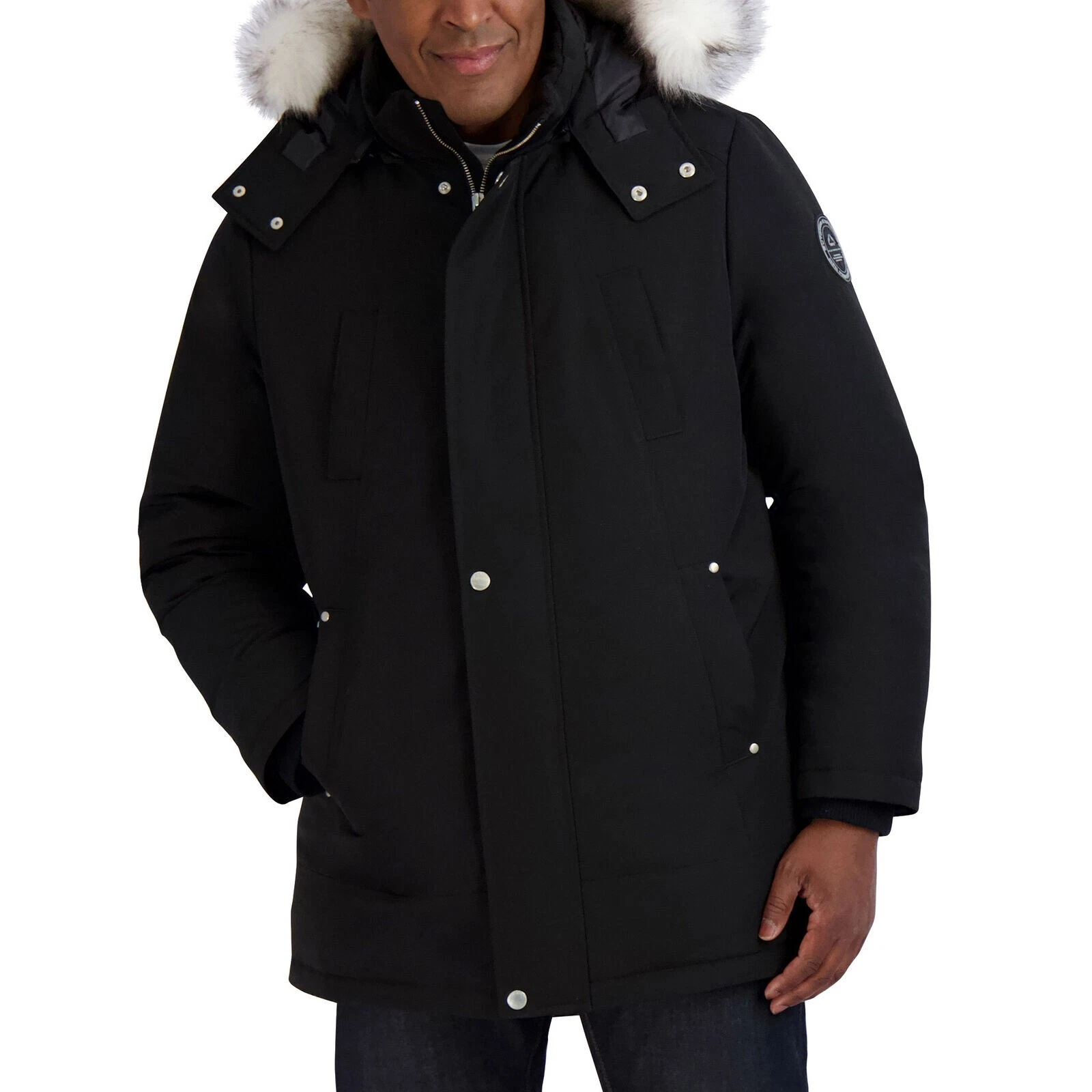 HFX Men’s Ultimate Down Wind and Water Resistant Parka Jacket Black Size XXL