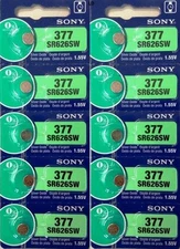MURATA / SONY 377 SR626SW (10 piece) SR626 V377 Watch Battery US seller 