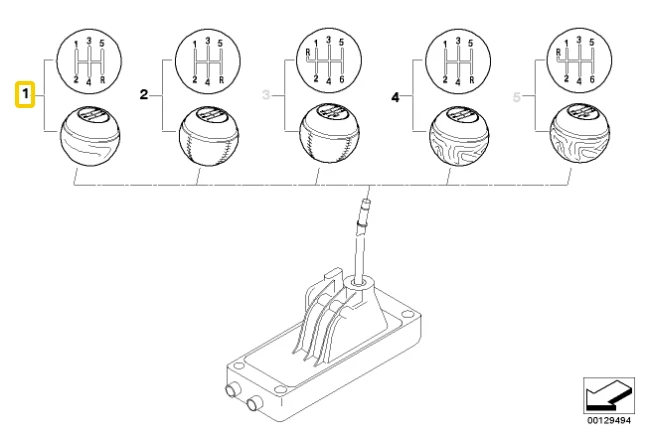 MINI COOPER R50 R52 5-SPEED MANUAL GEARSHIFT KNOB 25117542278 NEW - Image 3 of 3