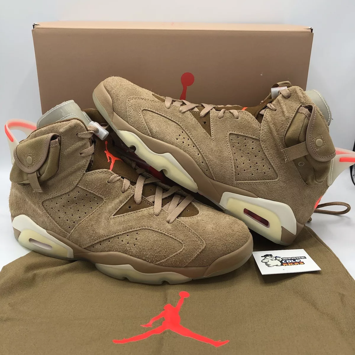 Nike Air Jordan 6 Travis Scott British Khaki Tan Size 13 DH0690